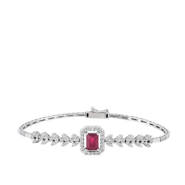 2.72 Karat Pırlanta Yakut Bileklik - Baroni Diamond