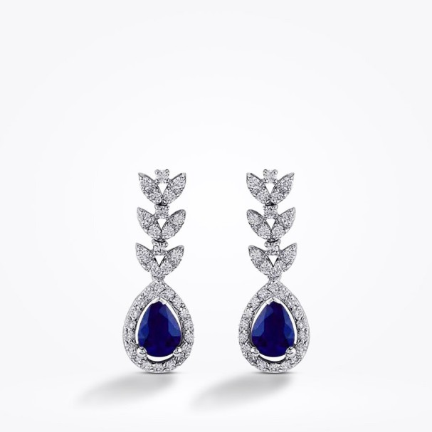 2.25 Karat Pırlanta Safir Küpe - Baroni Diamond (1)