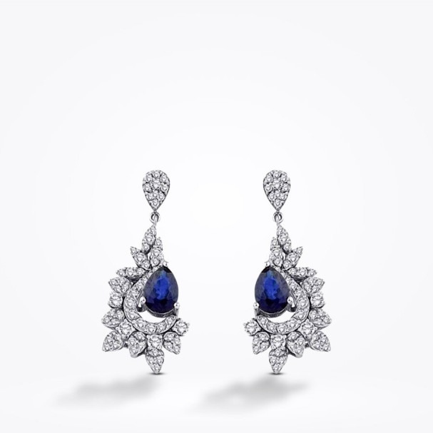 2.29 Karat Pırlanta Safir Küpe - Baroni Diamond (1)