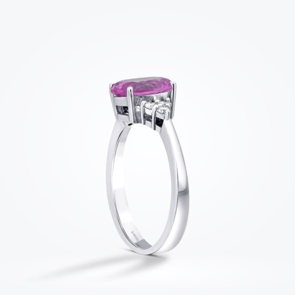 2.48 Karat Pırlanta Pink Safir Yüzük - Baroni Diamond (1)