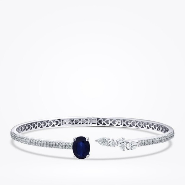 2.63 Karat Pırlanta Safir Kelepçe - Baroni Diamond