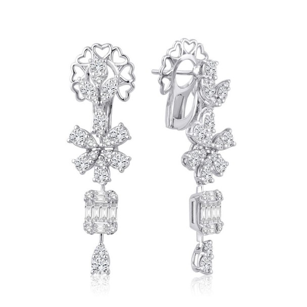 2.66 Karat Pırlanta Baget Küpe - Baroni Diamond