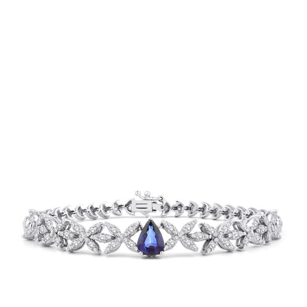 2.74 Karat Pırlanta Safir Bileklik - Baroni Diamond