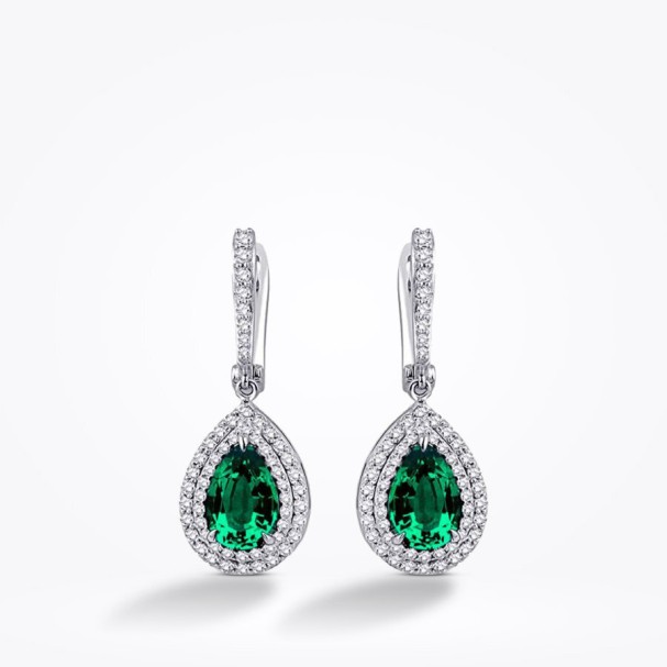 2.99 Karat Pırlanta Renkli Taşlı Küpe - Baroni Diamond (1)