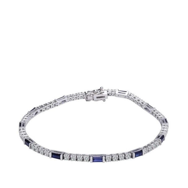 3.15 Karat Pırlanta Safir Bileklik - Baroni Diamond