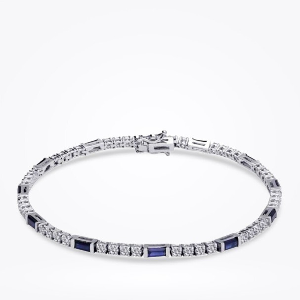 3.15 Karat Pırlanta Safir Bileklik - Baroni Diamond