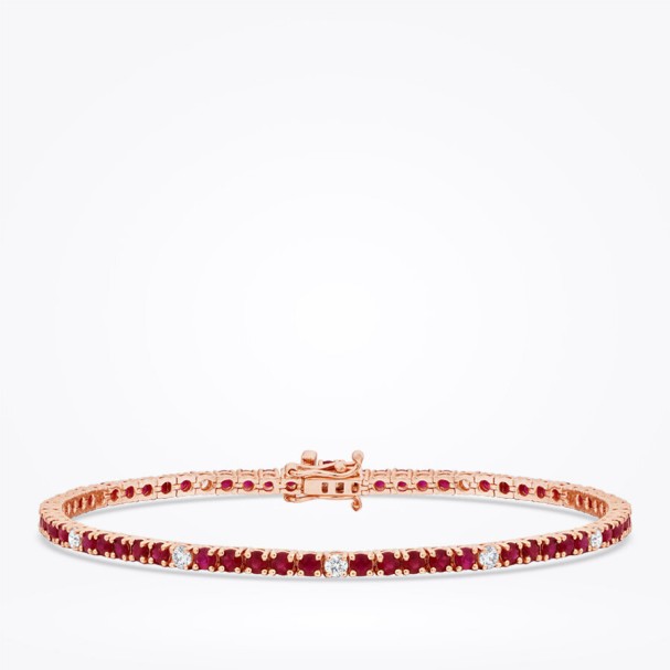 3.97 Karat Pırlanta Yakut Bileklik - Baroni Diamond