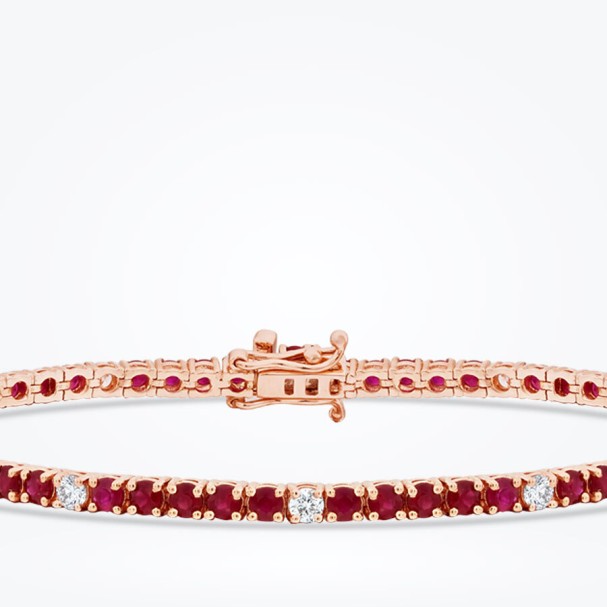 3.97 Karat Pırlanta Yakut Bileklik - Baroni Diamond (1)
