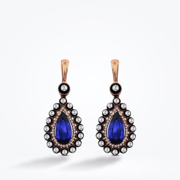 4.74 Karat Elmas Safir Küpe - Baroni Diamond (1)