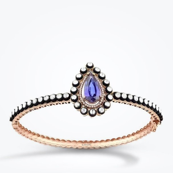 4.87 Karat Elmas Safir Bileklik - Baroni Diamond
