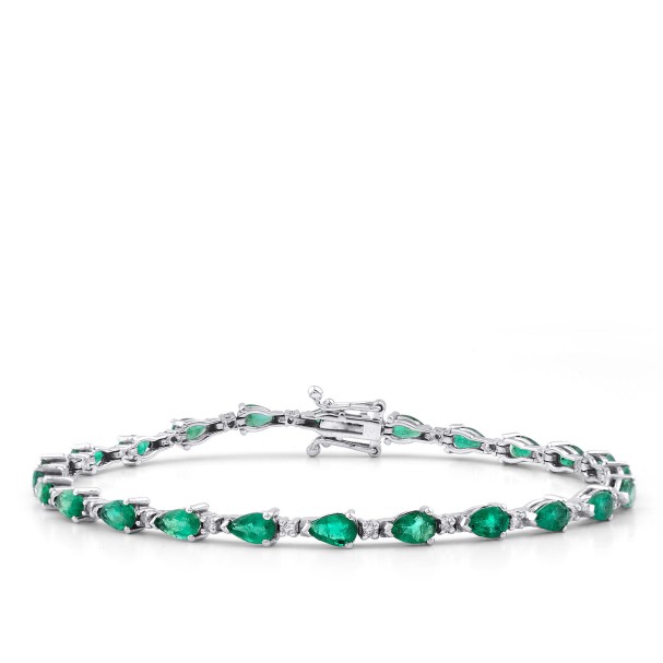 4.88 Karat Pırlanta Zümrüt Bileklik - Baroni Diamond