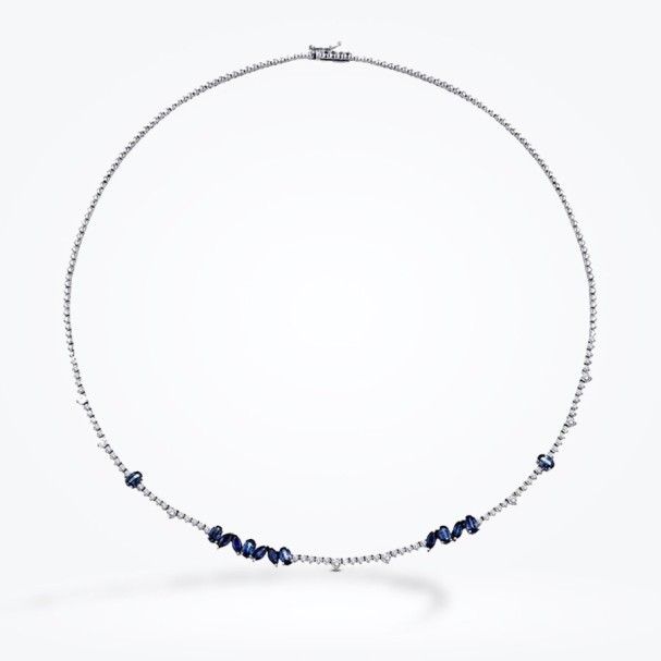 5.99 Karat Pırlanta Safir Gerdanlık - Baroni Diamond