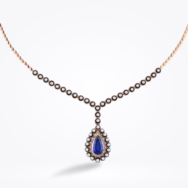 4.66 Karat Elmas Safir Kolye - Baroni Diamond (1)