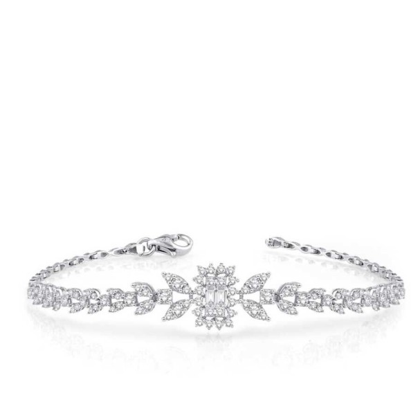 Altın Baget Bileklik - Baroni Diamond