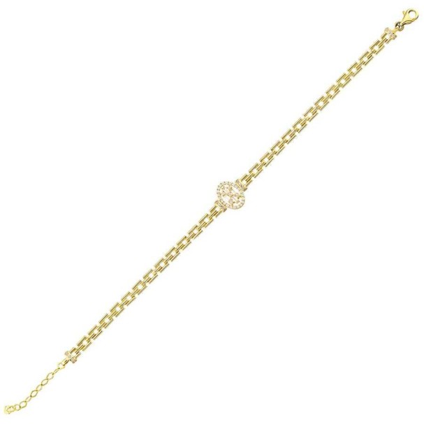 Altın Baget Bileklik - Baroni Diamond