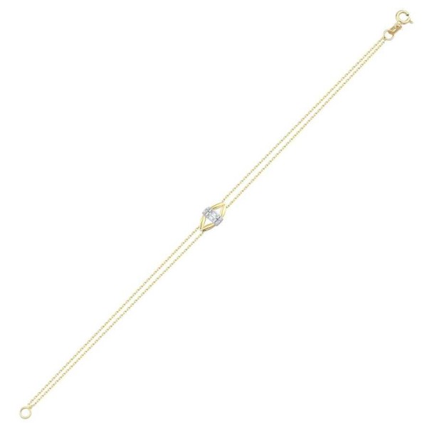 Altın Baget Bileklik - Baroni Diamond