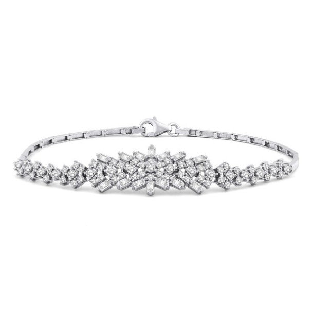 Altın Baget Bileklik - Baroni Diamond