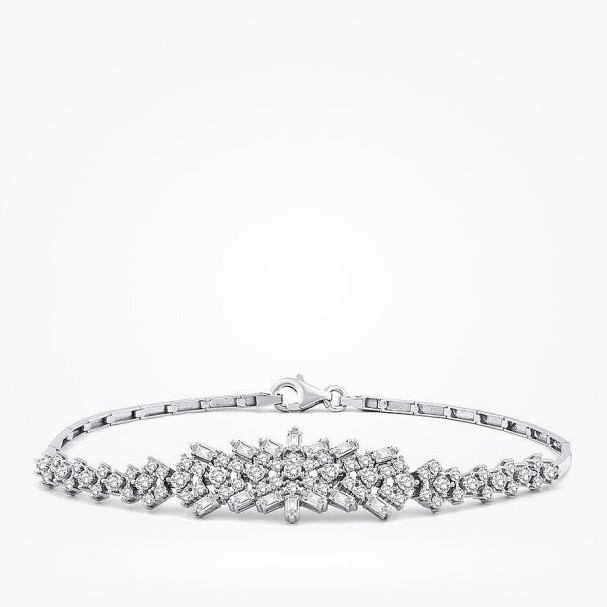 Altın Baget Bileklik - Baroni Diamond