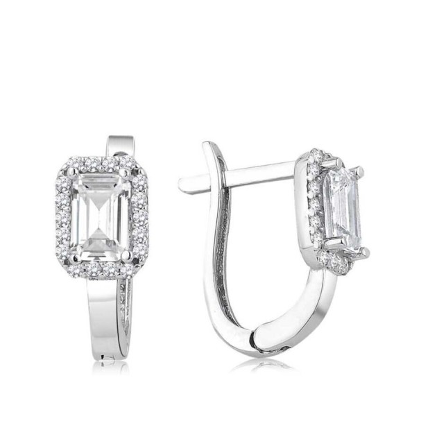 Altın Baget Küpe - Baroni Diamond