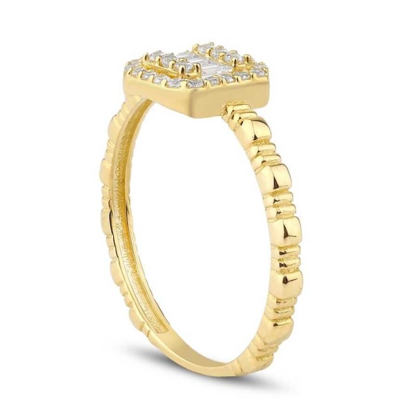 Altın Baget Yüzük - Baroni Diamond (1)