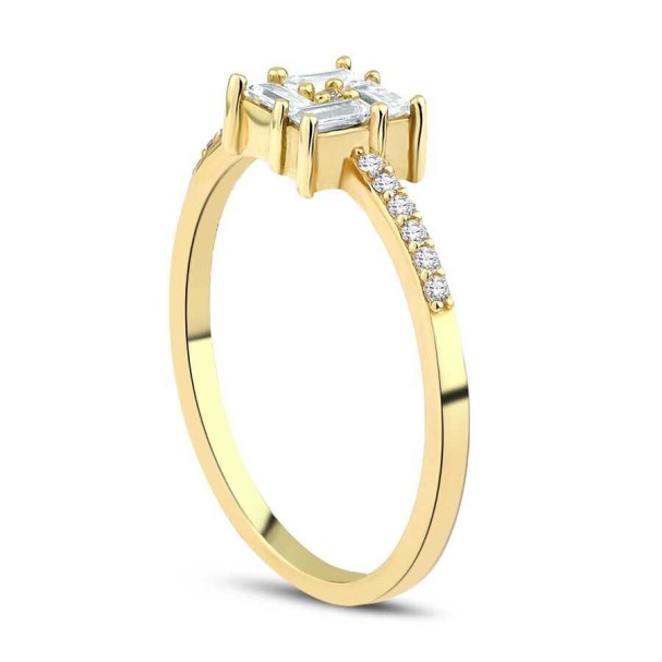 Altın Baget Yüzük - Baroni Diamond (1)