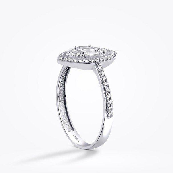 Altın Baget Yüzük - Baroni Diamond (1)