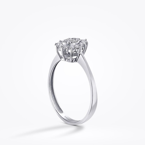 Altın Baget Yüzük - Baroni Diamond (1)
