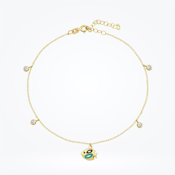 Altın Balık Halhal - Baroni Diamond