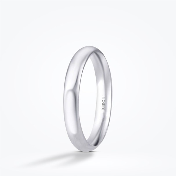 Altın Beyaz Klasik Alyans - Baroni Diamond (1)