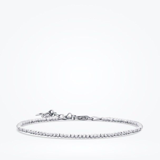 Altın Beyaz Top Bileklik - Baroni Diamond