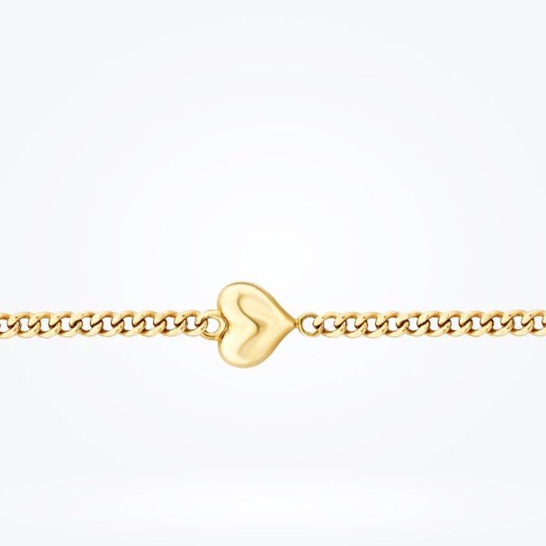 Altın Büyük Kalpli Bileklik - Baroni Diamond (1)