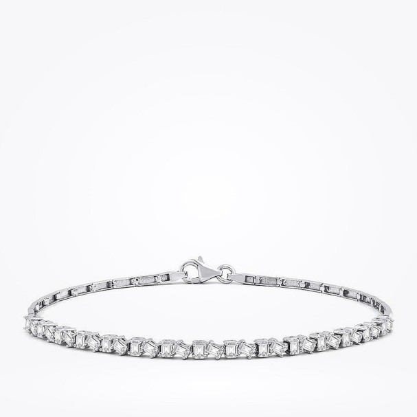 Altın Çapraz Baget Bileklik - Baroni Diamond