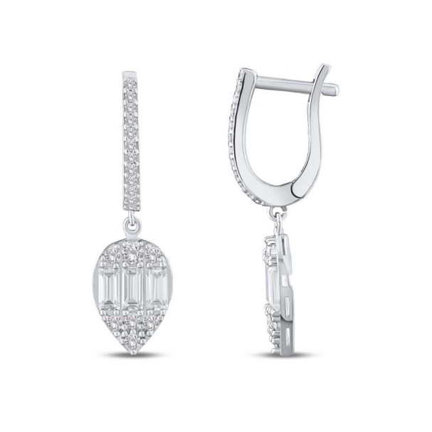 Altın Damla Baget Küpe - Baroni Diamond