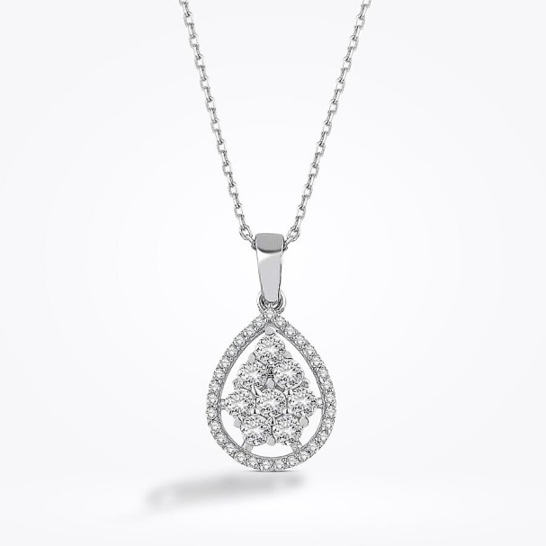 Altın Damla Kolye - Baroni Diamond