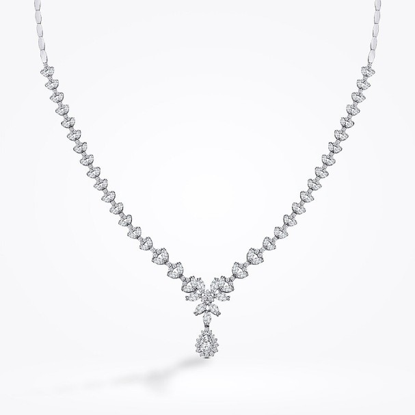 Altın Damla Taşlı Gerdanlık - Baroni Diamond