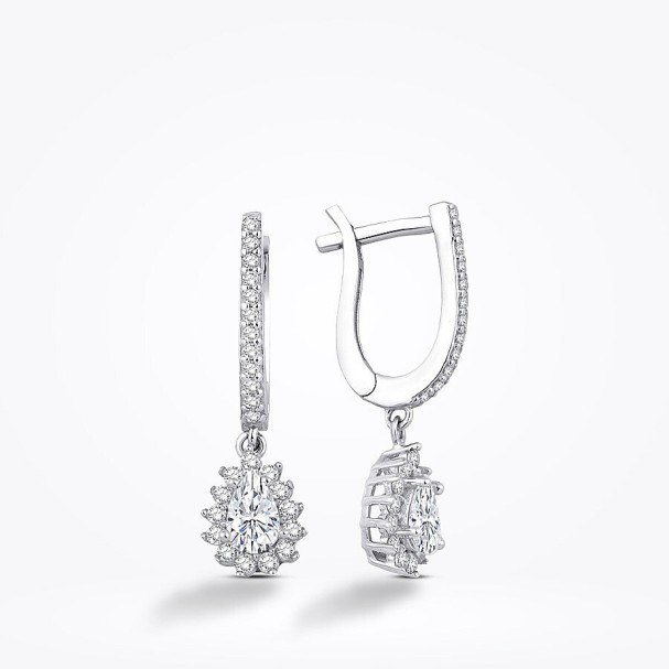 Altın Damla Trend Küpe - Baroni Diamond