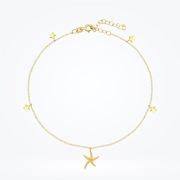 Altın Deniz Yıldızı ve Yıldız Halhal - Baroni Diamond