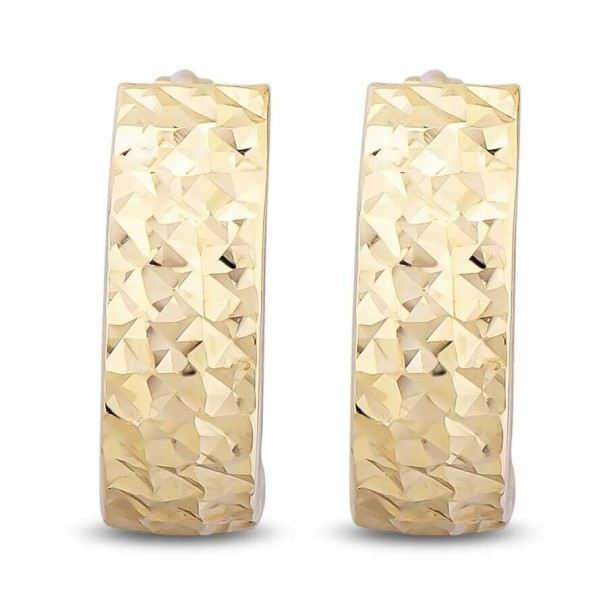 Altın Desenli Halka Küpe - Baroni Diamond (1)