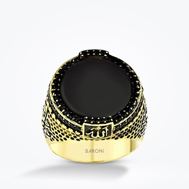 Altın Erkek Yüzük - Baroni Diamond