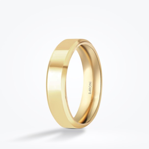 Altın Ezilmez Klasik Alyans - Baroni Diamond (1)