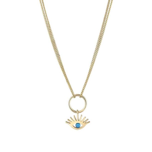 Altın Mavi Göz Choker - Baroni Diamond