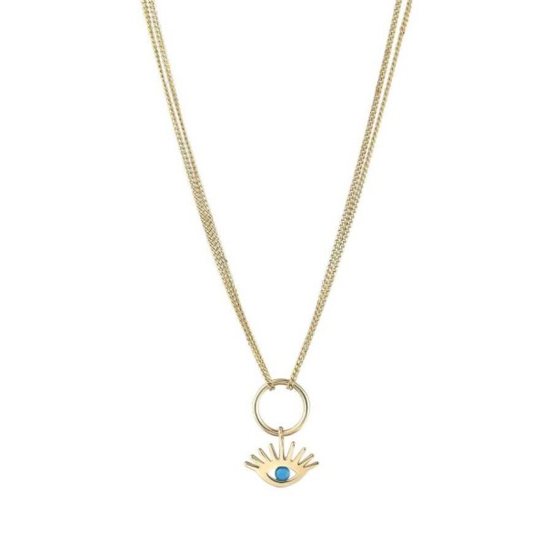 Altın Mavi Göz Choker - Baroni Diamond (1)