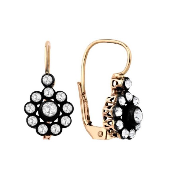 Altın Gül Küpe - Baroni Diamond