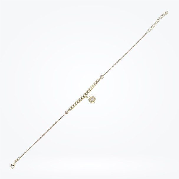 Altın Güneş Halhal - Baroni Diamond