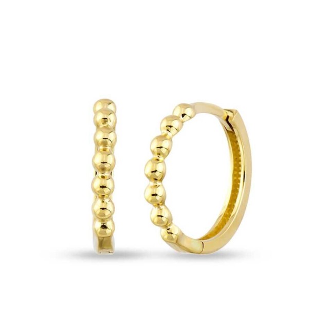 Altın Halka Küpe - Baroni Diamond