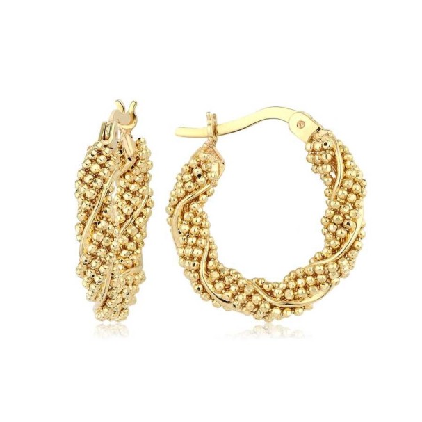 Altın Halka Küpe - Baroni Diamond