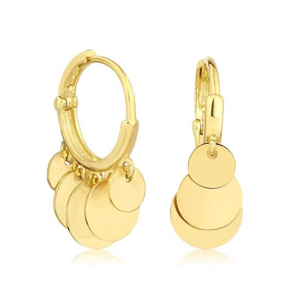 Altın Halka Küpe - Baroni Diamond