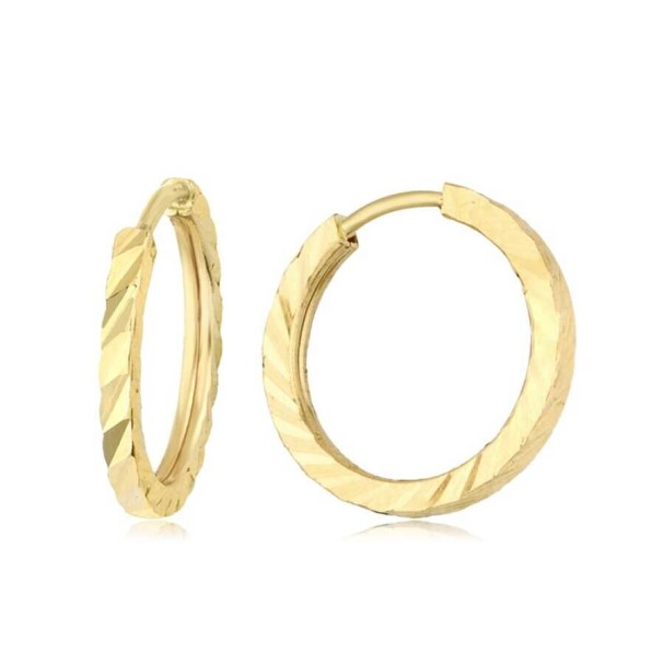 Altın Halka Küpe - Baroni Diamond