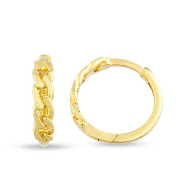 Altın Halka Küpe - Baroni Diamond