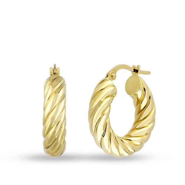 Altın Burgu Halka Küpe - Baroni Diamond